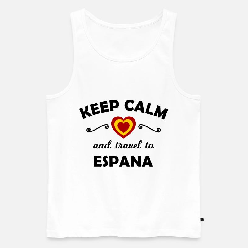 Ferien in Spanien - Männer Premium Bio Tank Top - Weiß