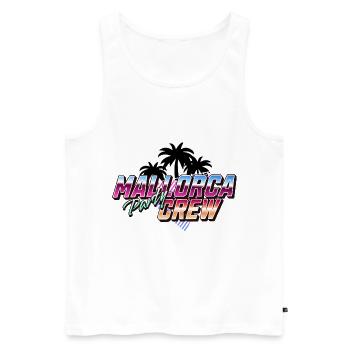 Mallorca Party Crew - Débardeur bio Premium Homme - blanc - Devant - Michal (187cm)