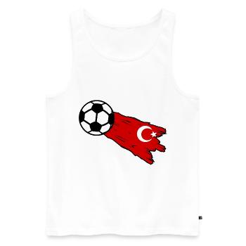 Supporters de Turquie - Débardeur bio Premium Homme - blanc - Devant - AI Model Male 178 light (178cm)