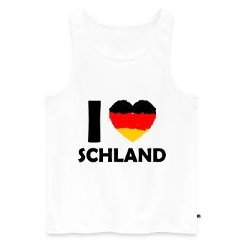 Ich liebe das Land - Männer Premium Bio Tank Top - Weiß - Vorne - Michal (187cm)