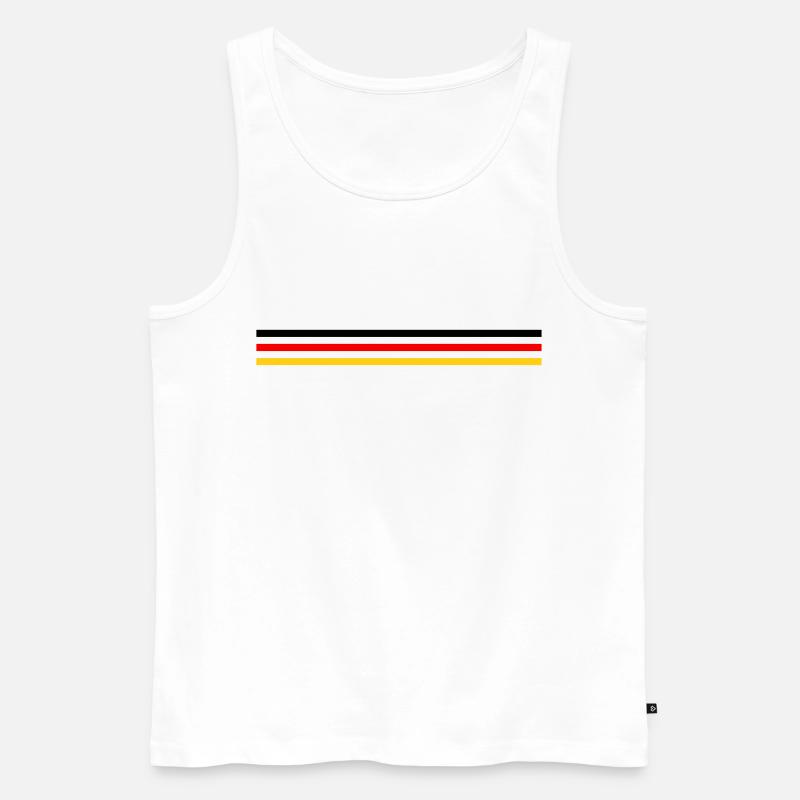 Trait Germany version 1 grand - Débardeur bio Premium Homme - blanc