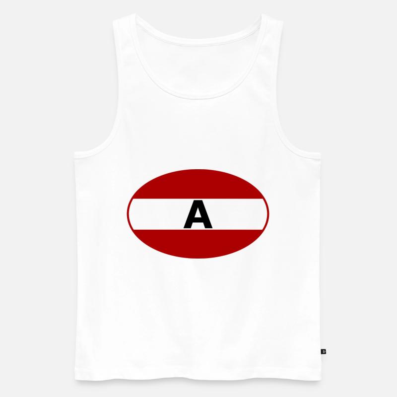 Auto Aufkleber Österreich - Männer Premium Bio Tank Top - Weiß