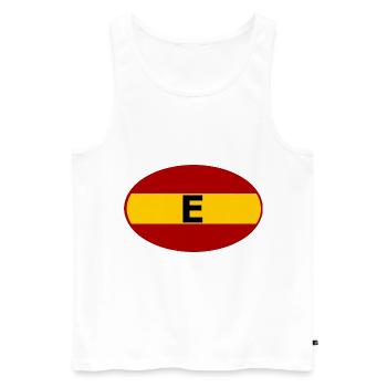 Auto Aufkleber Spanien - Männer Premium Bio Tank Top - Weiß - Vorne - Michal (187cm)