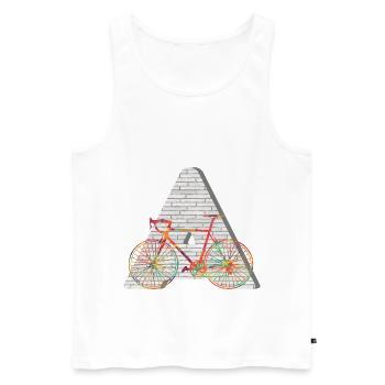 vélo e 249 a - Débardeur bio Premium Homme - blanc - Devant - Michal (187cm)