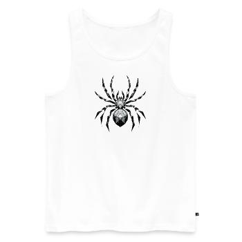 Geometrischer Nachtschatten - Männer Premium Bio Tank Top - Weiß - Vorne - Michal (187cm)