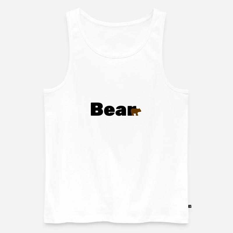 Bear Bär Gay - Männer Premium Bio Tank Top - Weiß