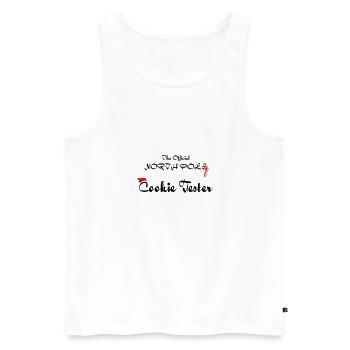Offizieller Kekstester - Männer Premium Bio Tank Top - Weiß - Vorne - AI Model Male 178 light (178cm)