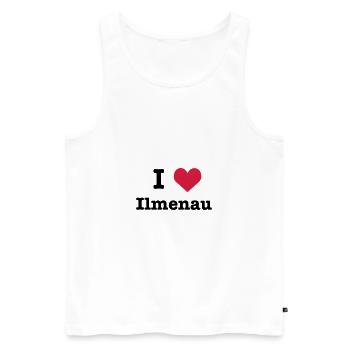 I love (heart) Ilmenau - Männer Premium Bio Tank Top - Weiß - Vorne - Michal (187cm)