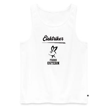 Elektriker Ostern Geschenk Installateur Meister - Männer Premium Bio Tank Top - Weiß - Vorne - Michal (187cm)