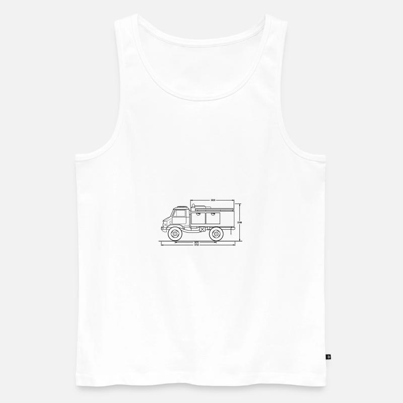 Unimog - Oldtimer - Universal Motorgerät - Männer Premium Bio Tank Top - Weiß