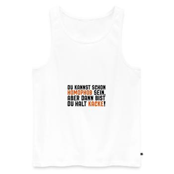 Lustiger Spruch LGBT Gay Pride Schwul Lesbisch - Männer Premium Bio Tank Top - Weiß - Vorne - AI Model Male 178 light (178cm)