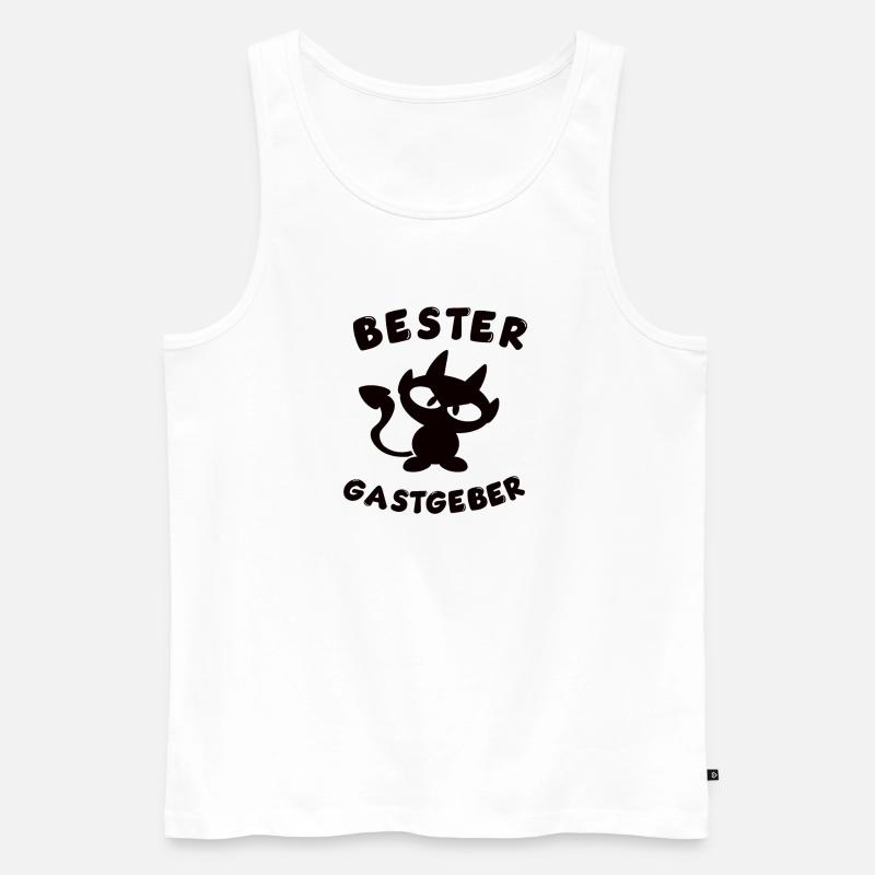 cooles bester Gastgeber Design - Männer Premium Bio Tank Top - Weiß