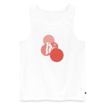 Kletterer Kletteraffe Aufstieg - Männer Premium Bio Tank Top - Weiß - Vorne - Michal (187cm)