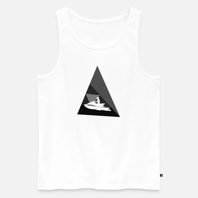 Jetski Boot Wakeskate - Männer Premium Bio Tank Top - Weiß