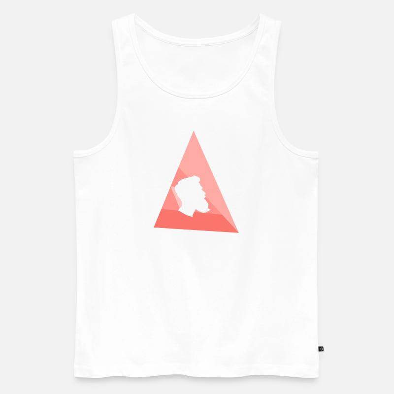 Gesichtsbehaarung Bart Schnurrbart - Männer Premium Bio Tank Top - Weiß