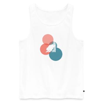 Roller coaster beer mug Ferris wheel - Men's Premium Organic Tank Top - white - Front - Michal (187cm)
