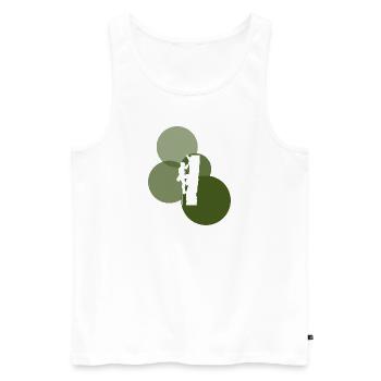 Kletterer Aufstieg - Männer Premium Bio Tank Top - Weiß - Vorne - Michal (187cm)