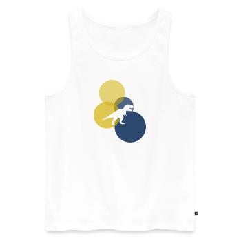 Dinosaure Tyrannosaurus Rex - Débardeur bio Premium Homme - blanc - Devant - Michal (187cm)