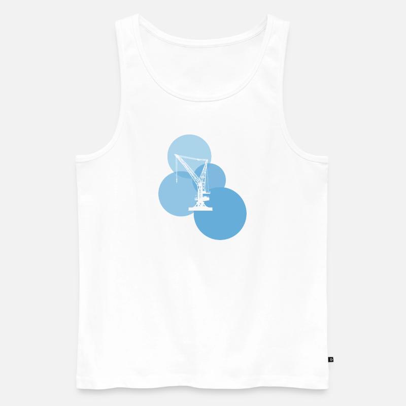Baustelle Kranfahrer - Männer Premium Bio Tank Top - Weiß
