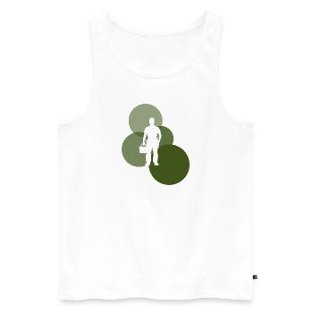 Tool Screwdriver - Men's Premium Organic Tank Top - white - Front - Michal (187cm)