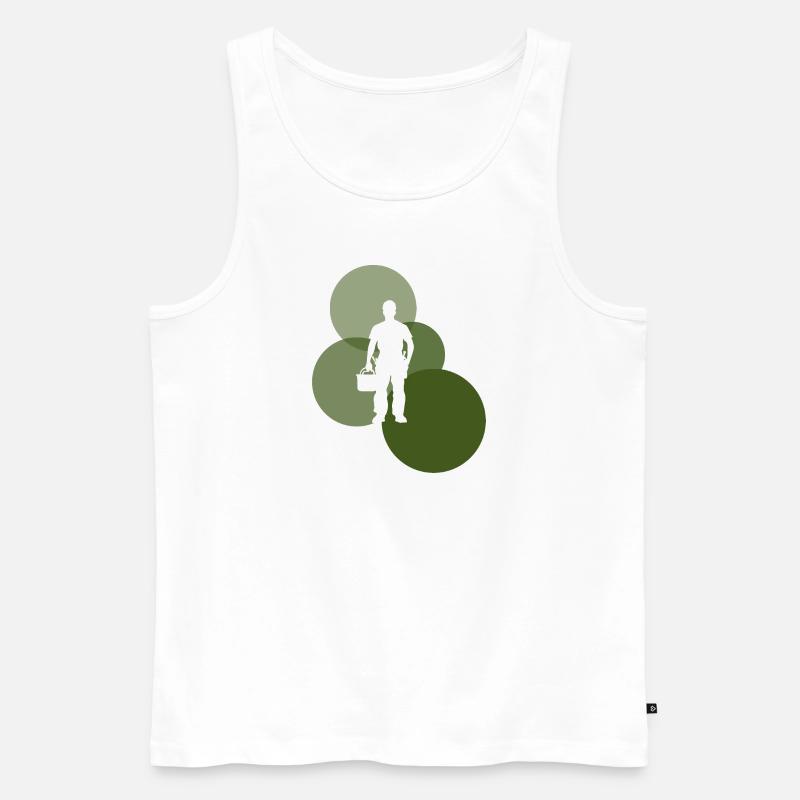Werkzeug Schrauber - Männer Premium Bio Tank Top - Weiß