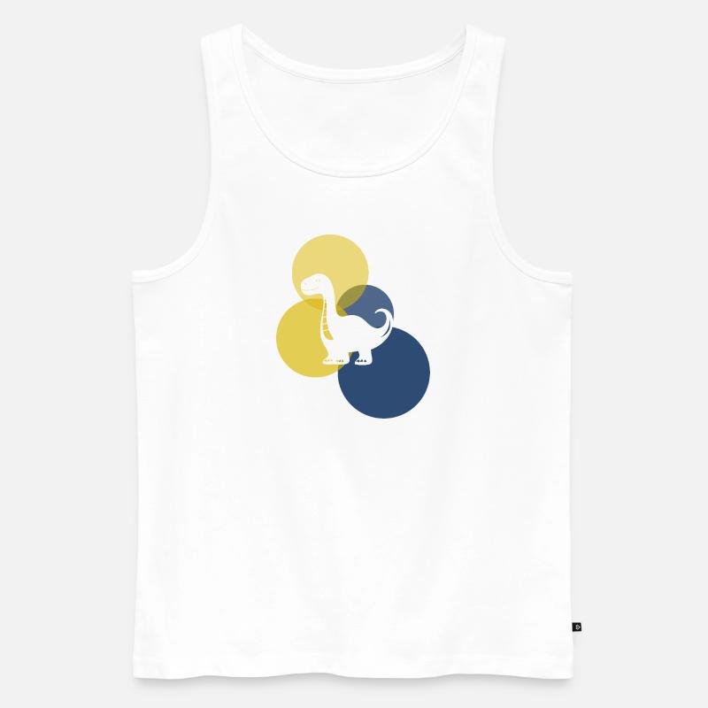 Dinosaurs Fossil Dinosaurier - Männer Premium Bio Tank Top - Weiß