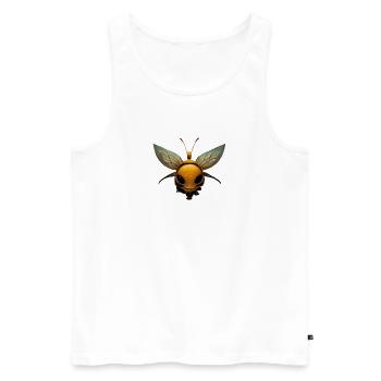 Abeille - Débardeur bio Premium Homme - blanc - Devant - AI Model Male 178 light (178cm)