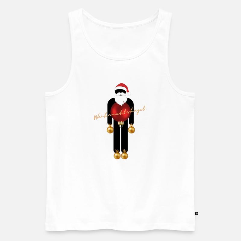 Weihnachtskugel - Männer Premium Bio Tank Top - Weiß