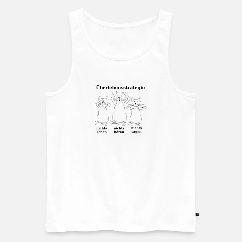 die drei schwarz - Männer Premium Bio Tank Top - Weiß