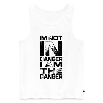 Minimalist Horizon - Men's Premium Organic Tank Top - white - Front - AI Model Male 178 light (178cm)