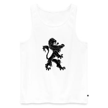 Lion - Men's Premium Organic Tank Top - white - Front - Michal (187cm)