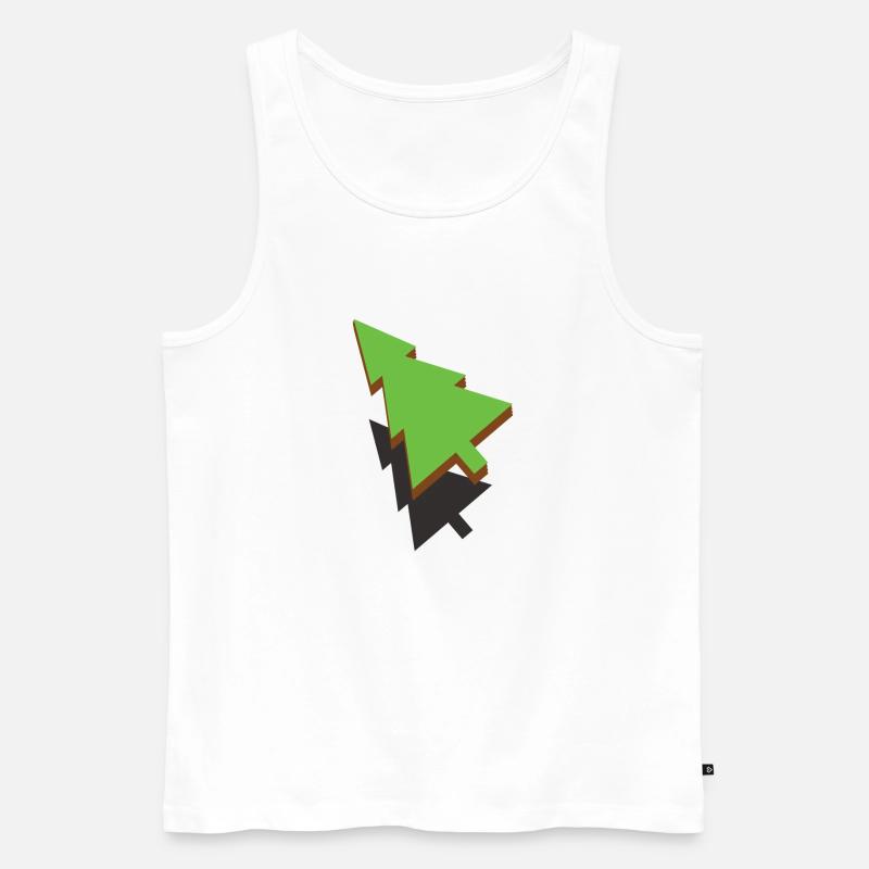 3d Weihnachtsbaum - Männer Premium Bio Tank Top - Weiß