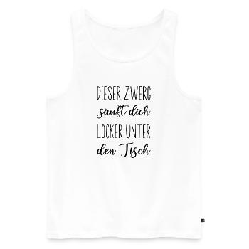 Schwarzweiß Quadrat Minimal - Männer Premium Bio Tank Top - Weiß - Vorne - AI Model Male 178 light (178cm)