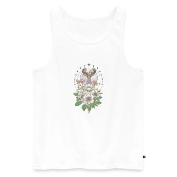 Cerfs majestueux et gracieux - Débardeur bio Premium Homme - blanc - Devant - AI Model Male 178 light (178cm)