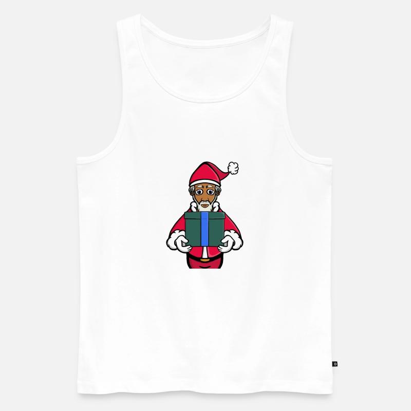 Ein Geschenk vom Weihnachtsmann - Männer Premium Bio Tank Top - Weiß