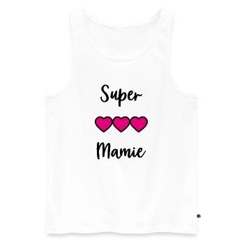 OMA. MAMA. OMA. MUTTERTAG - Männer Premium Bio Tank Top - Weiß - Vorne - AI Model Male 178 light (178cm)