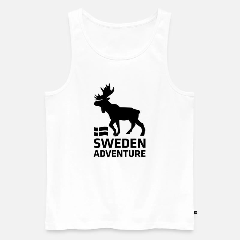 Sweden Adventure - Männer Premium Bio Tank Top - Weiß