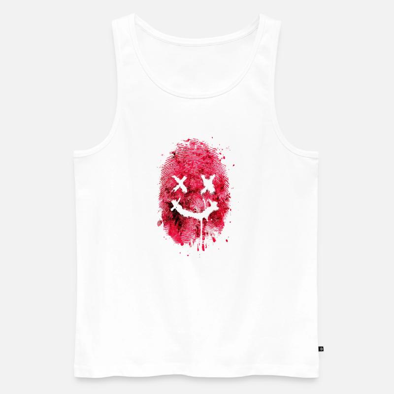 Fingerabdruck mit einer freundlichen Botschaft - Männer Premium Bio Tank Top - Weiß