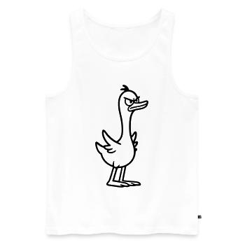 Angry goose - Men's Premium Organic Tank Top - white - Front - Michal (187cm)