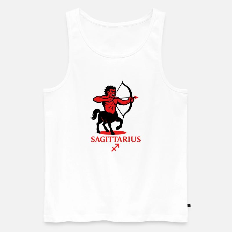 Sagittarius Sternzeichen - Männer Premium Bio Tank Top - Weiß