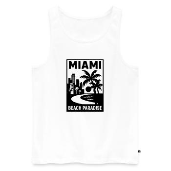 miami florida USA - Männer Premium Bio Tank Top - Weiß - Vorne - Michal (187cm)
