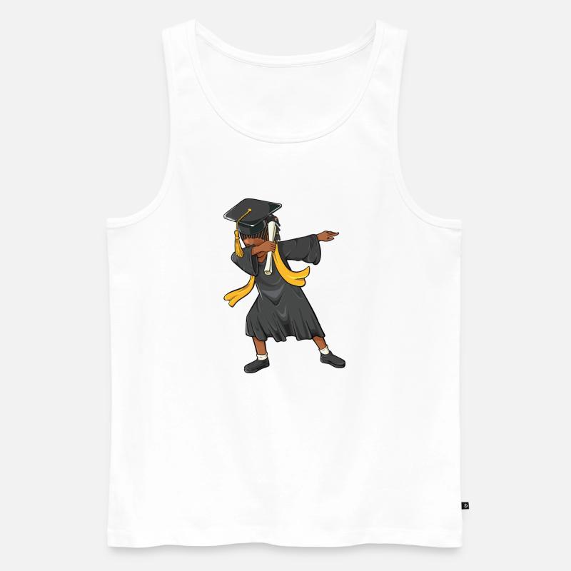 Afro Dabbing Mädchen Abschlussklasse 2026 - Männer Premium Bio Tank Top - Weiß