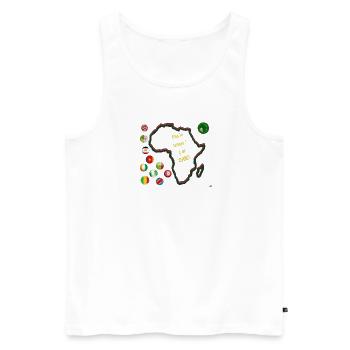 Afrika und Fußball: Keine Zeit - Männer Premium Bio Tank Top - Weiß - Vorne - Michal (187cm)