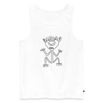 Schlechter Tag - Männer Premium Bio Tank Top - Weiß - Vorne - AI Model Male 178 light (178cm)