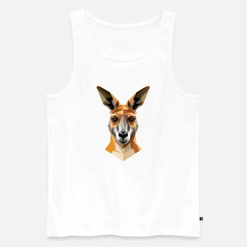 Känguru Australien Outback Wilde Süße Kängurus - Männer Premium Bio Tank Top - Weiß