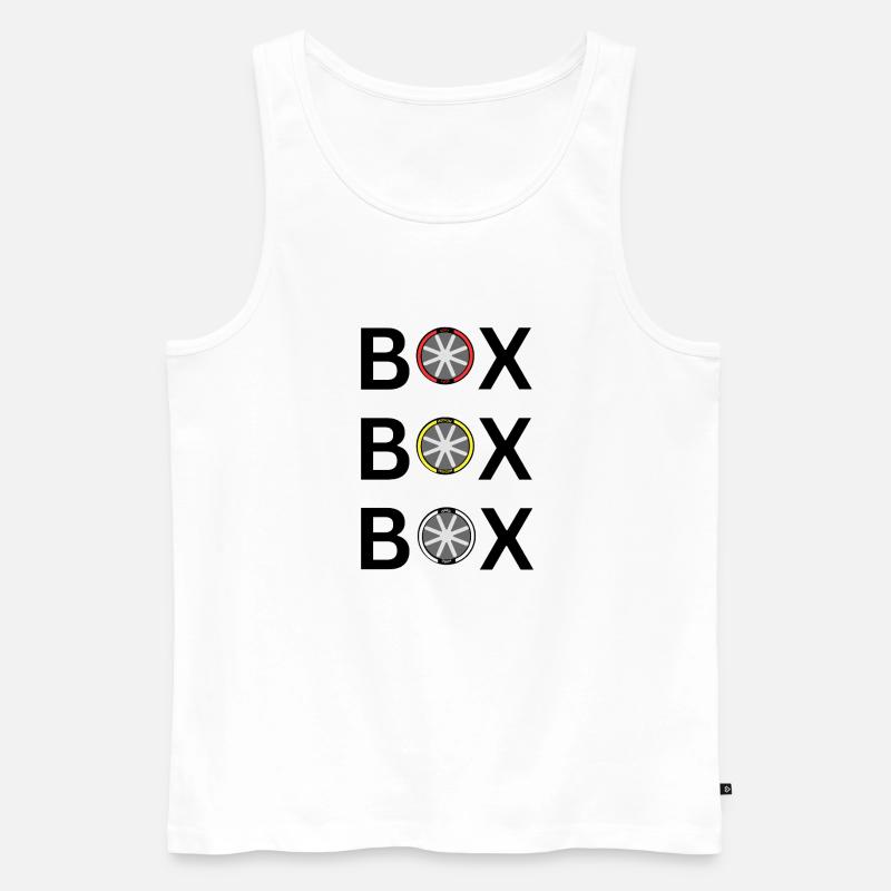 BOX BOX BOX - Männer Premium Bio Tank Top - Weiß