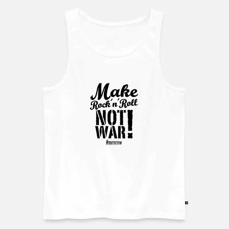 Make Rock´n´Roll Not War 2025-Version - Männer Premium Bio Tank Top - Weiß