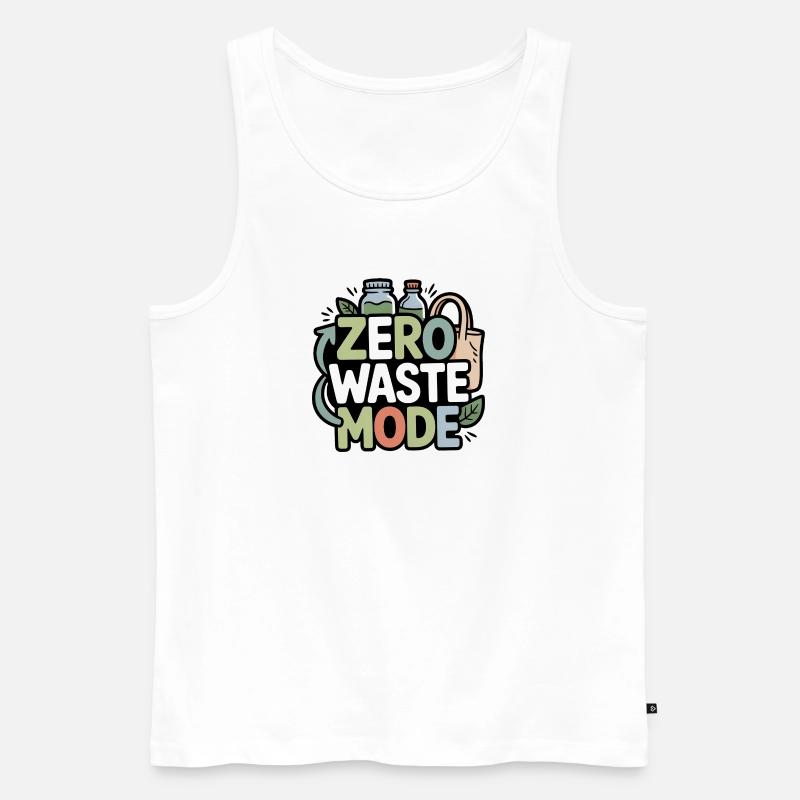 zero-waste-mode - Männer Premium Bio Tank Top - Weiß