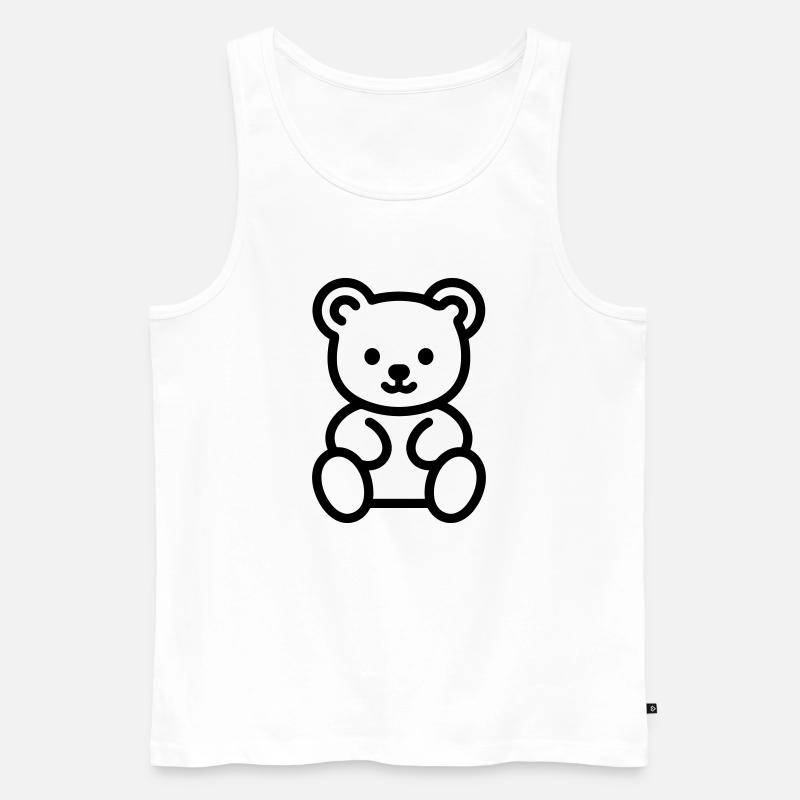 Bärenjunges - Männer Premium Bio Tank Top - Weiß