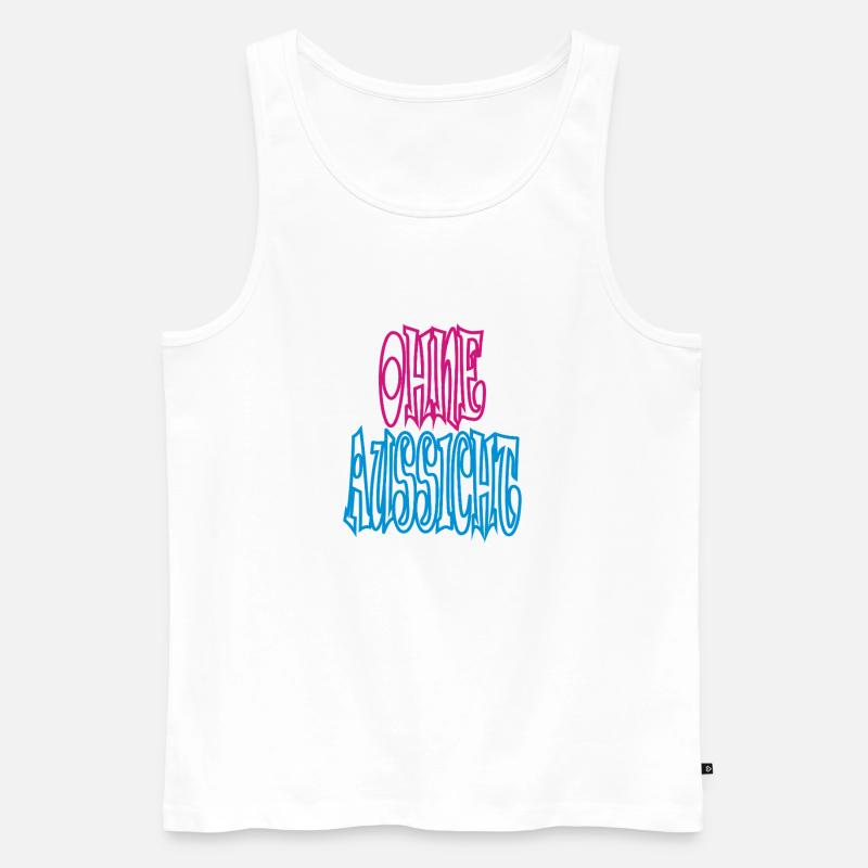 Without a view - Men's Premium Organic Tank Top - white
